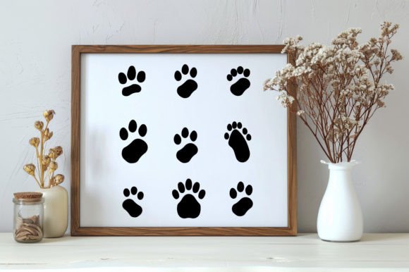 Animal Foots Black Silhouette Vector Art: A Designer's Secret Weapon