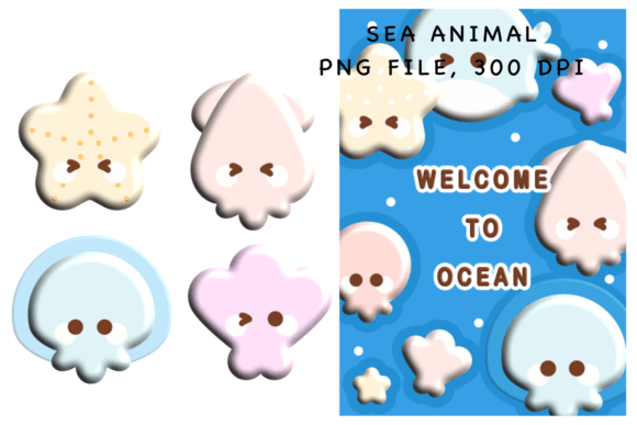 Brighten Your Creative Projects with Sea Animal Sticker