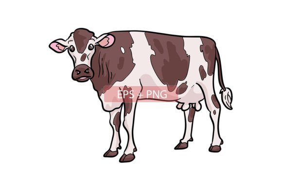 Cow Mammals Animal Illustration: A Designer's Go-To Asset