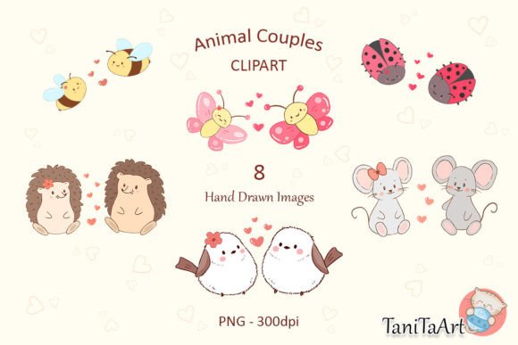 Cute Animal Couples Clipart: A Designer's Go-To Asset