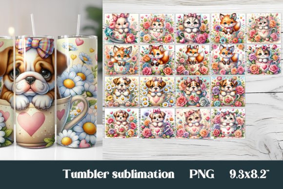 Cute Animal Tumbler Sublimation Bundle for Creative Projects