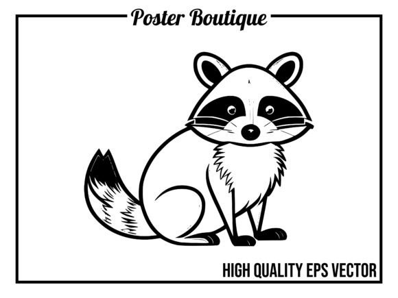 Racoon Wild Animal Icon Vector EPS: The Playful Asset for Your Brand
