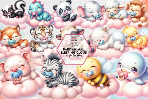 Sweet Dreams on a Cloud: Unleashing Baby Animal Clipart
