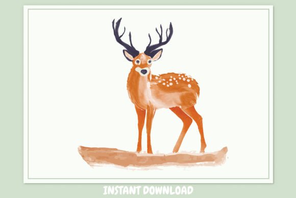 Watercolor Woodland Deer: A Cute Animal Illustration
