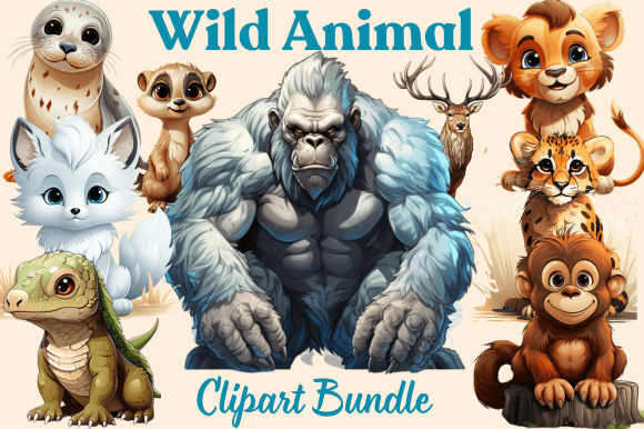 Wild Animal Clipart: A Vibrant Asset for Designers